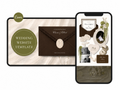 Wedding Website Template Canva Brown and Ivory Invitation with RSVP