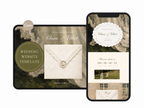 Luxury Romantic Wedding Website Template Canva Editable Save the Date Website Invitation with RSVP