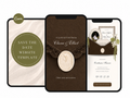 Brown and Ivory Save the Date Website Template Wedding Invitation with RSVP