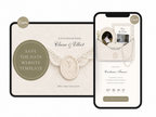Pearl & Ivory Save the Date Website Template Wedding Invitation with RSVP