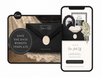 Save the Date Website Template  Black & White Modern Invitation with RSVP