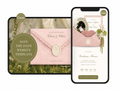 Save the Date Website Template  Blush & Sage Invitation with RSVP