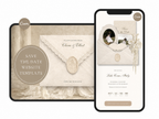 Save the Date Website Template Elegant Ivory Invitation with RSVP