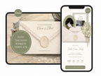 Save the Date Website Template  Sage & Ivory Invitation with RSVP