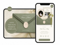 Save the Date Website Template  Sage & Lace Invitation with RSVP