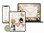 Wedding Website Template Canva Modern Invitation with RSVP