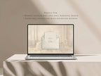Wedding Website Template Canva Elegant Ivory Invitation with RSVP Editable Online