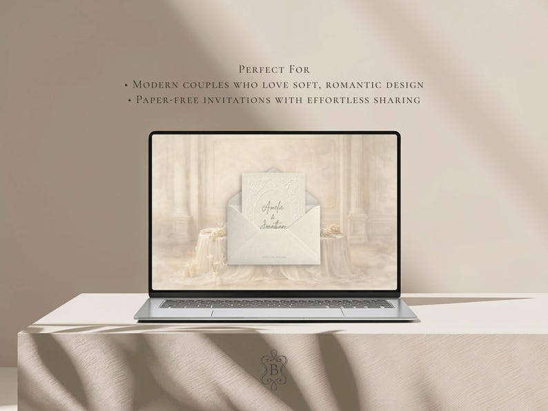 Wedding Website Template Canva Elegant Ivory Invitation with RSVP Editable Online