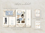 Wedding Website Template Canva Dusty Blue Invitation with RSVP