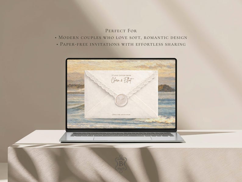 Save the Date Website Template  Beach Modern Invitation with RSVP