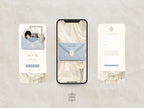 Save the Date Website Template Canva Dusty Blue Invitation with RSVP