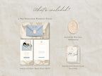 Save the Date Website Template Canva Dusty Blue Invitation with RSVP