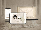 Save the Date Website Template Elegant Ivory Invitation with RSVP