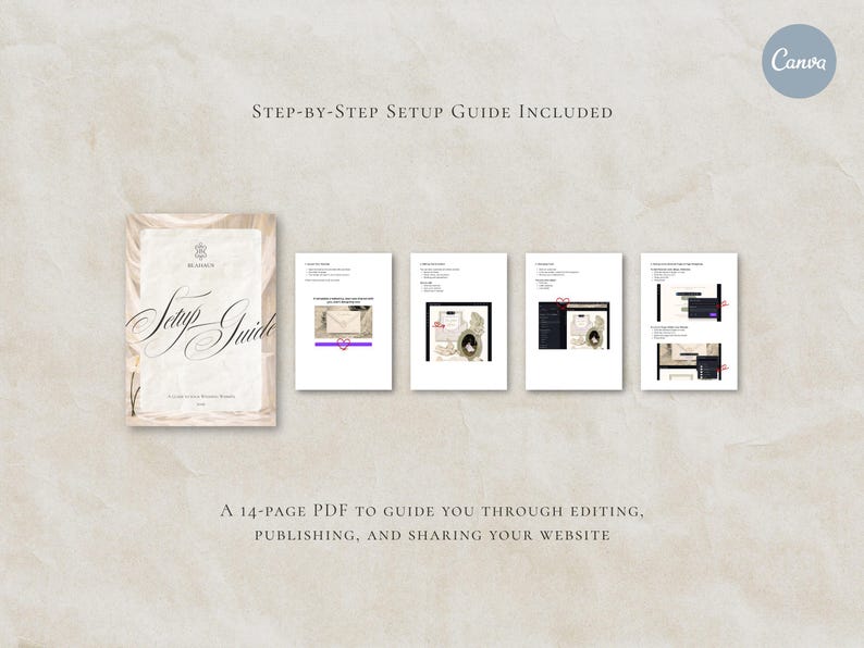 Save the Date Website Template Canva Dusty Blue Invitation with RSVP