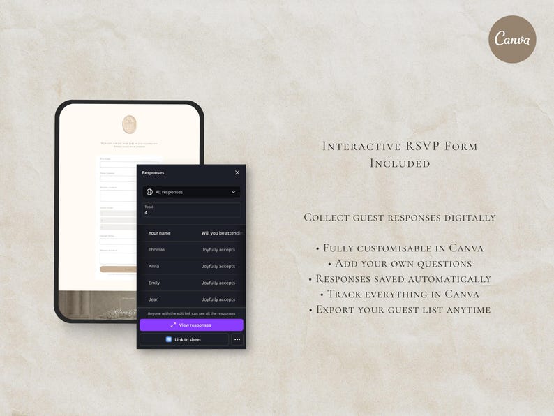 Save the Date Website Template Elegant Ivory Invitation with RSVP