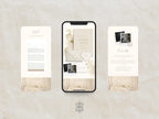 Wedding Website Template Canva Elegant Ivory Invitation with RSVP Editable Online