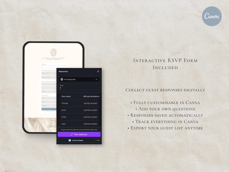 Wedding Website Template Canva Dusty Blue Invitation with RSVP