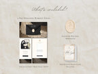 Save the Date Website Template  Black & White Modern Invitation with RSVP