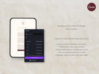 Wedding Website Template Canva Green & Burgundy Invitation with RSVP