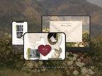 Wedding Website Template Canva Green & Burgundy Invitation with RSVP