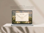 Wedding Website Template Canva Green & Burgundy Invitation with RSVP