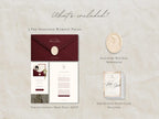 Burgundy Save the Date Website Template Wedding Invitation with RSVP