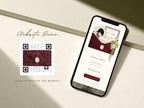 Burgundy Save the Date Website Template Wedding Invitation with RSVP