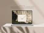 Luxury Romantic Wedding Website Template Canva Editable Save the Date Website Invitation with RSVP