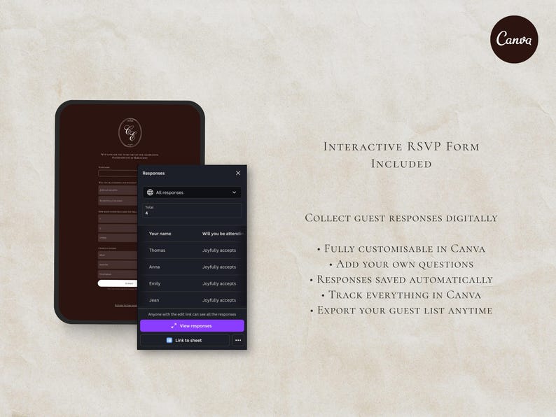 Wedding Website Template Canva Green & Burgundy Invitation with RSVP