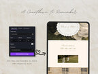 Luxury Romantic Wedding Website Template Canva Editable Save the Date Website Invitation with RSVP