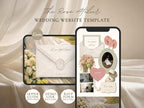 Wedding Website Template Canva Modern Invitation with RSVP