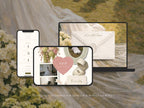 Wedding Website Template Canva Modern Invitation with RSVP