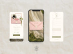 Save the Date Website Template  Blush & Sage Invitation with RSVP