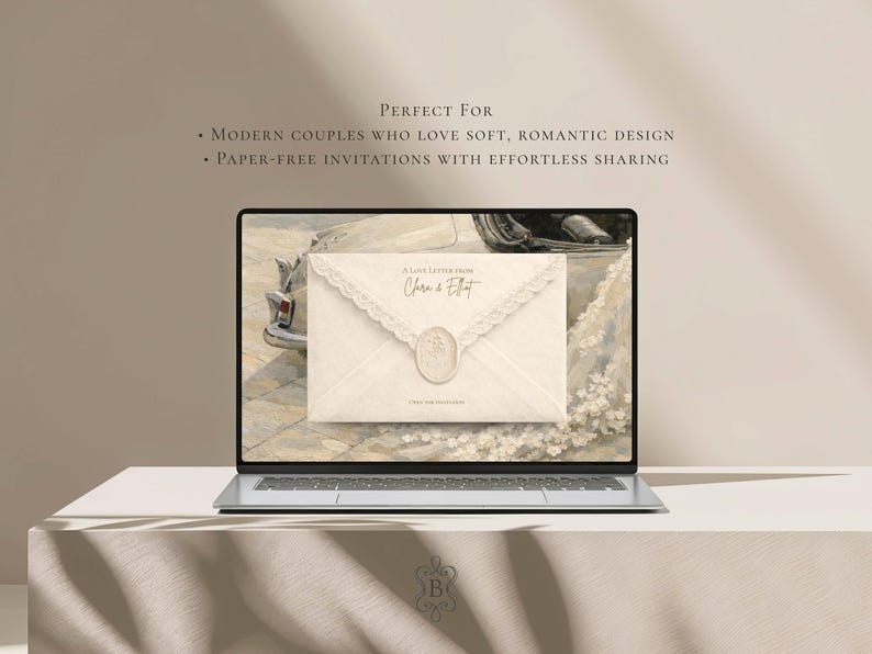 Save the Date Website Template  Sage & Ivory Invitation with RSVP