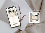 Save the Date Website Template  Sage & Ivory Invitation with RSVP