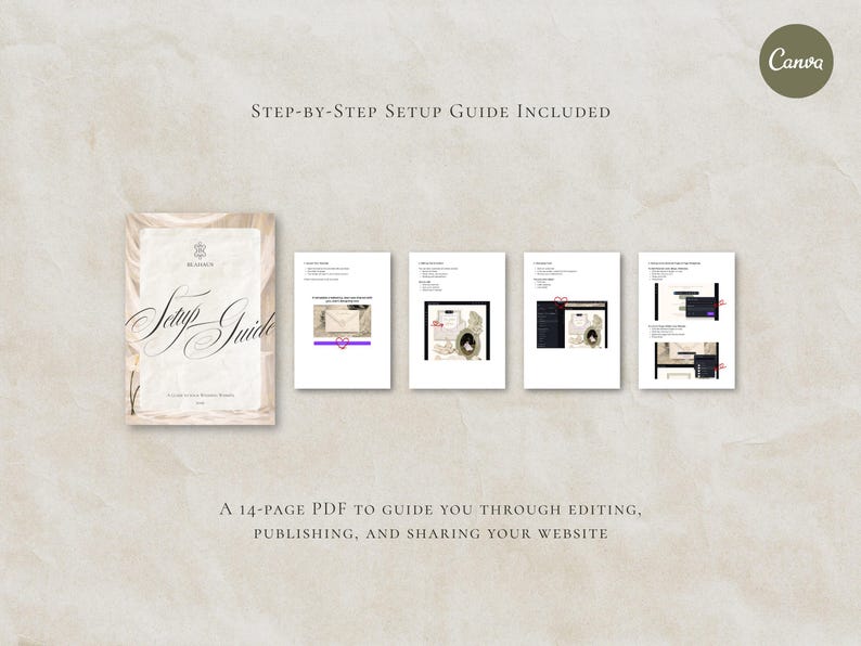 Save the Date Website Template  Sage & Ivory Invitation with RSVP
