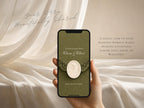 Olive Green Save the Date Website Template Wedding Invitation with RSVP