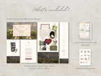 Wedding Website Template Canva Green & Burgundy Invitation with RSVP