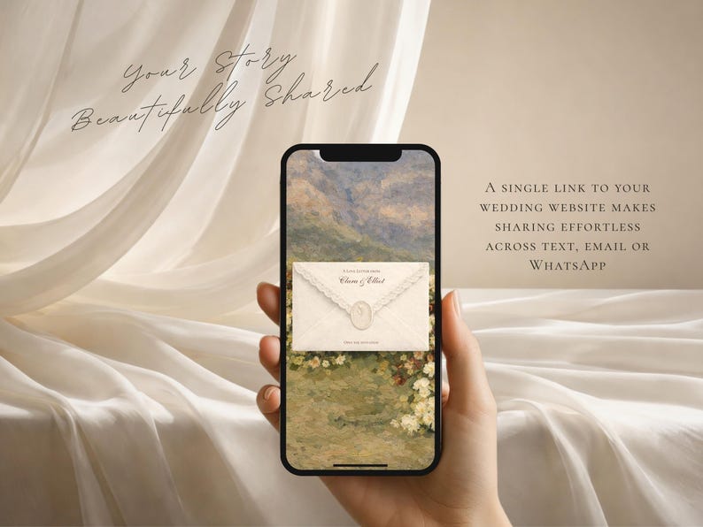 Wedding Website Template Canva Green & Burgundy Invitation with RSVP
