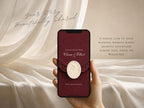Burgundy Save the Date Website Template Wedding Invitation with RSVP