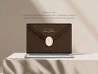 Brown and Ivory Save the Date Website Template Wedding Invitation with RSVP