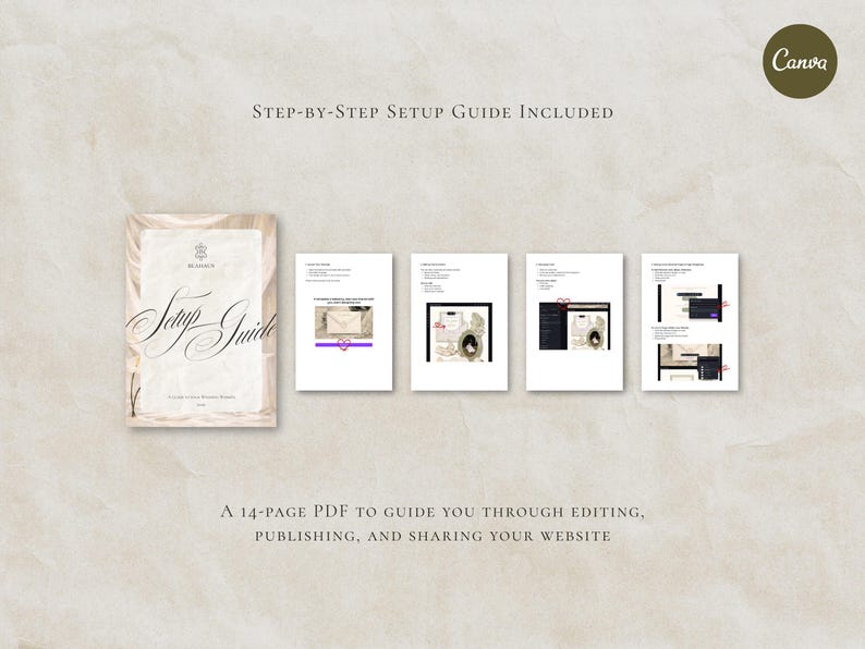 Brown and Ivory Save the Date Website Template Wedding Invitation with RSVP