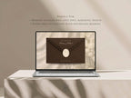 Wedding Website Template Canva Brown and Ivory Invitation with RSVP