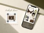 Wedding Website Template Canva Brown and Ivory Invitation with RSVP
