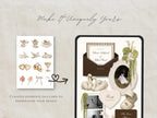 Wedding Website Template Canva Brown and Ivory Invitation with RSVP