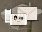 Pearl & Ivory Save the Date Website Template Wedding Invitation with RSVP