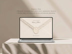 Pearl & Ivory Save the Date Website Template Wedding Invitation with RSVP