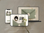 Save the Date Website Template  Sage & Lace Invitation with RSVP