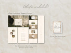 Luxury Romantic Wedding Website Template Canva Editable Save the Date Website Invitation with RSVP
