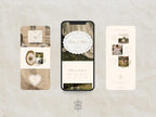 Luxury Romantic Wedding Website Template Canva Editable Save the Date Website Invitation with RSVP